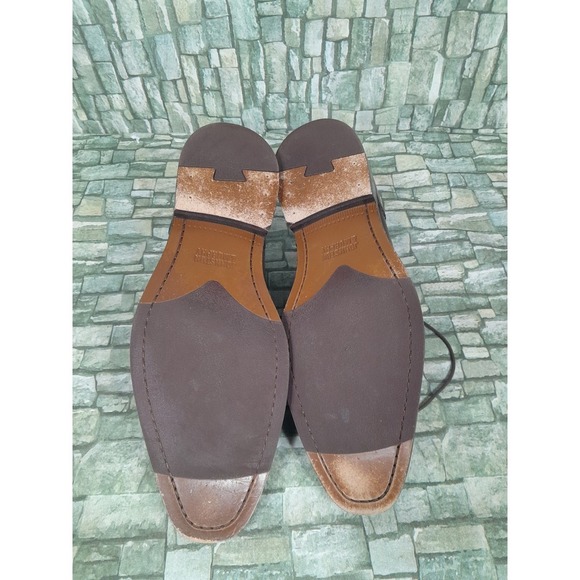 JOHNSTON MURPHY EDGERTON PLAIN TOE MENsz  10 M MAHOGANY LEATHER Oxford Derby - Picture 7 of 12